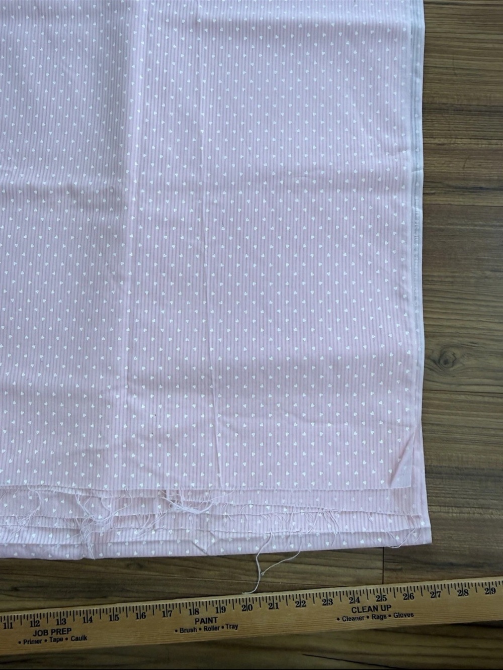 Vintage 80s Baby Pink Tiny Hearts Quilting Cotton Fabric 3 yards + 3" L x 44" W - Picture 4 of 8